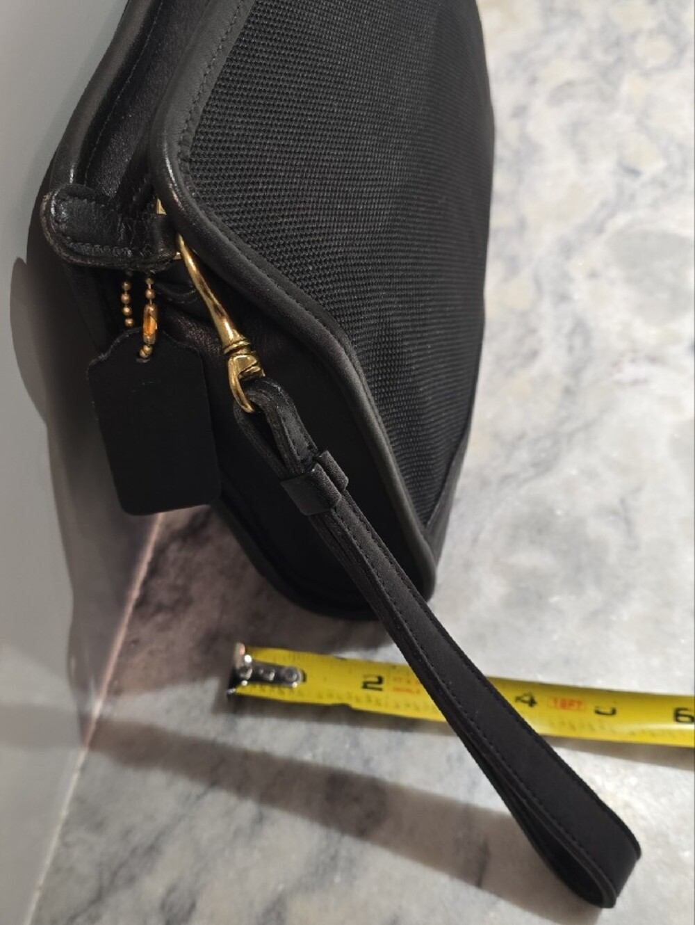 Coach Black Canvas And Leather Wristlet - Picture 8 of 16